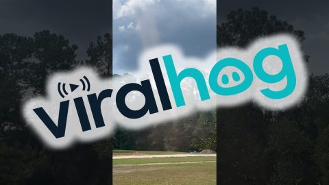 Long-Lived Tall Dust Devil In The Yard || ViralHog