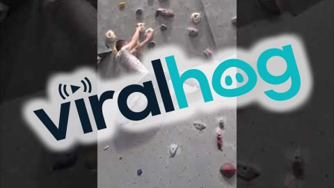 Boulderer Slips On A Difficult Climb || ViralHog