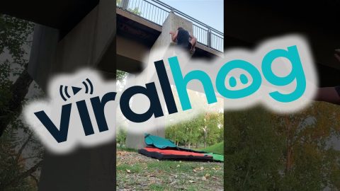 Urban Climbing A Pedestrian Bridge || ViralHog