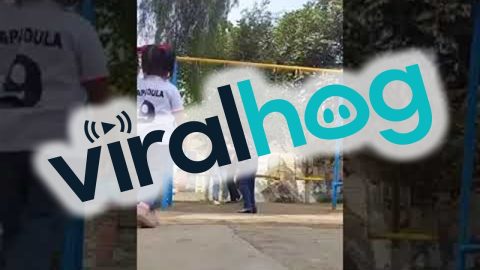 Friends Fall Off Swings Together || ViralHog