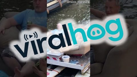 Couch Potatoes On The River || ViralHog