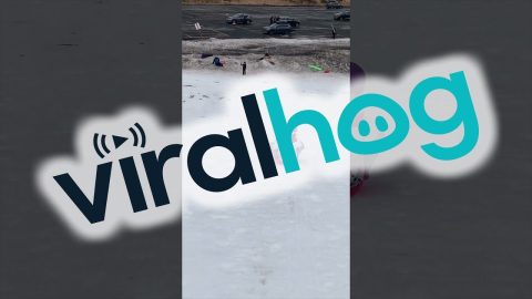 Sisters Catch Air on Sled || ViralHog
