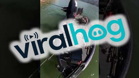 Guys Falls in Lake Trying to Save Water Bottle Lid || ViralHog