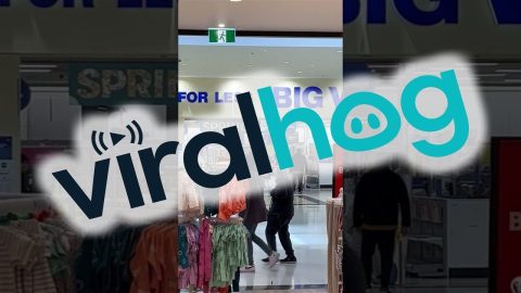 Man Damages Signs at Melbourne Kmart || ViralHog