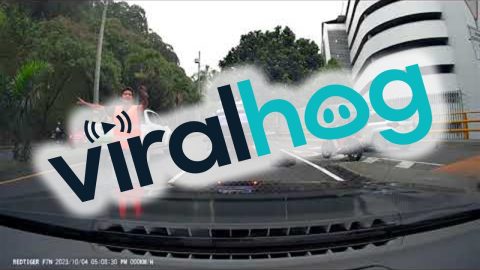 Tire Pops Off Tow Truck || ViralHog