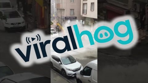 Streets Turned To A Rushing River || ViralHog