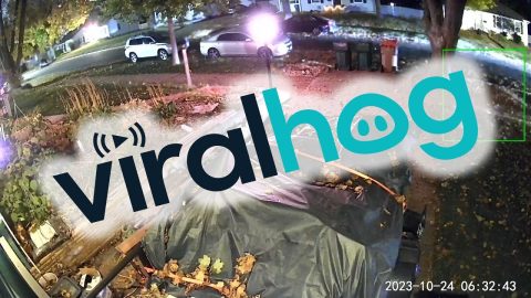Vehicle Flips After Hitting Parked Car On Residential Street || ViralHog