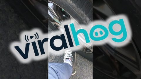 Foot Gets Stuck Under Car || ViralHog