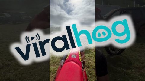 Exhaust Sprays Energy Drink Into Mouth || ViralHog