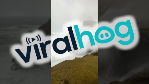 High Winds Redirect Waterfall || ViralHog