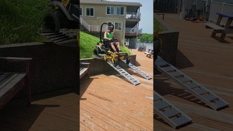 Lawn Mower Ramp Failed Successfully || ViralHog