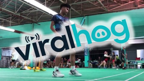 A Very Intense Badminton Game || ViralHog