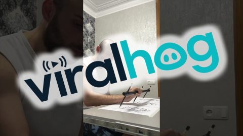 One Artist Draws Three Simultaneous Portraits Of Tennis Stars || ViralHog