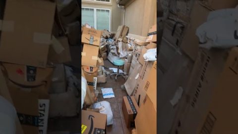 Delivering Packages To Overflowing House || ViralHog