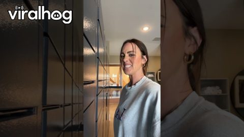 Package Pickup Lockers Open In Woman's Face || ViralHog