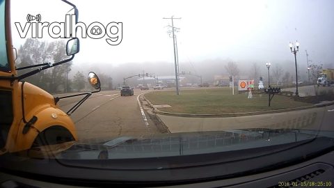 School Bus Fails To Use Blinker || ViralHog