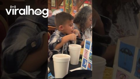 Son Enjoys Delicious Alfredo || ViralHog