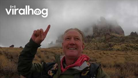 BASE Jumping Into Low Lying Clouds || ViralHog