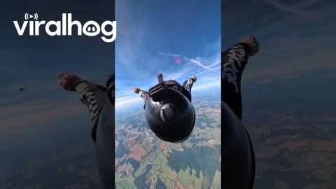 Mid-Air Collision Nearly Ends in Disaster for Skydiver || ViralHog