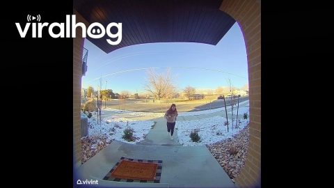 Icy Front Steps Lead To Fall || ViralHog