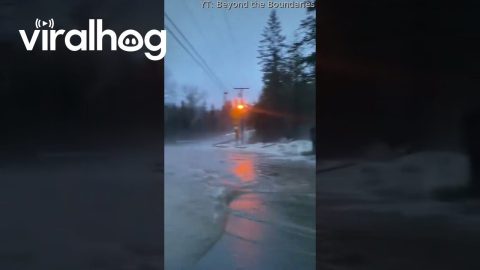 Floods In Carrabassett Valley, Maine || ViralHog