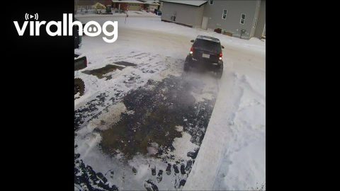 Smart Car Drifts Into Driveway || ViralHog