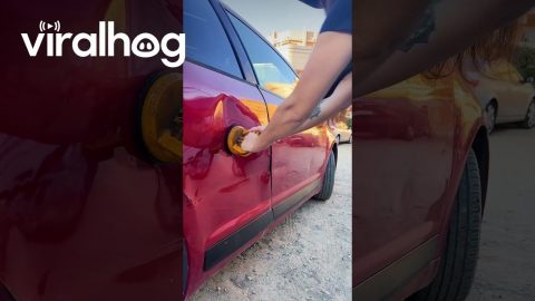 Suction Cup Dent Removal Fail || ViralHog