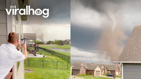 Tornado Nearly Destroys Neighborhood || ViralHog