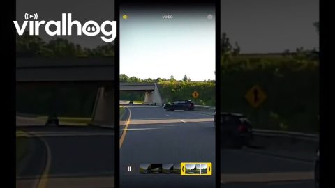 Sleeping Driver Gets Airborne Off Road || ViralHog