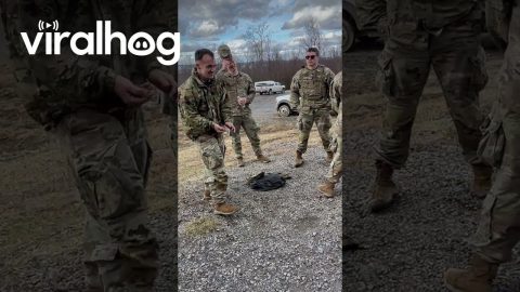 National Guard Soldier's Pants Sneakily Filled With Rocks || ViralHog
