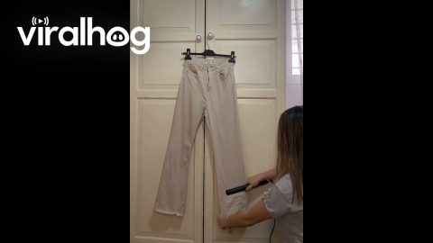 Hair Straightener Used As Impromptu Iron || ViralHog