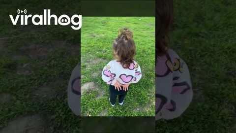 Mom Catches Daughter Imitating Senior Citizen at the Park || ViralHog