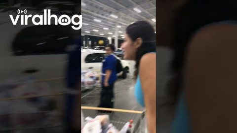 Shopping Cart Gets Turned Upside Down || ViralHog