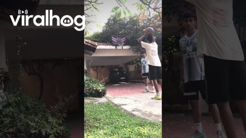 Basketball Practice Leads to Broken Headlight || ViralHog