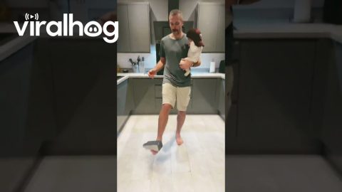 Dad Skillfully Catches Things With His Feet || ViralHog