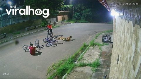 Caught This Ridiculous Crash on Security Footage Last Night || ViralHog