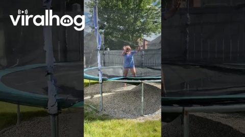 Trampoline Breaks on Grandma || ViralHog