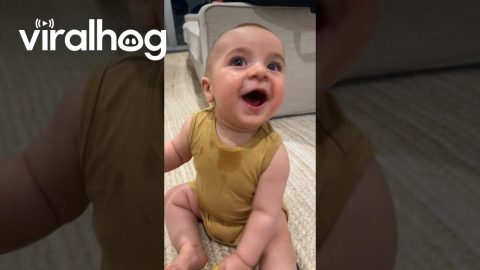Baby Lights Up At Dad's Arrival || ViralHog
