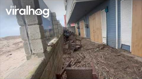 Aftermath of a Hotel Hit by Rogue Wave in Ventura || ViralHog