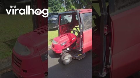 Lawn Mower Car Cab Upgrade || ViralHog