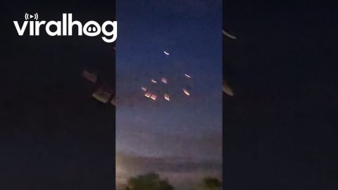 Pyrotechnic Skydivers Mistaken For Alien Meteor || ViralHog