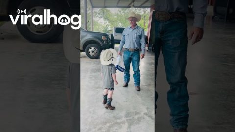 Uncle Has a Surprise For Young Nephew || ViralHog