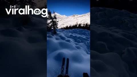 Pillow Skiing In Switzerland || ViralHog