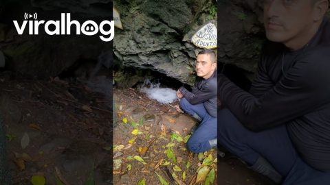 Volcanic Gas Extinguishes Flame || ViralHog