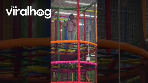 Woman Loses Her Wig On Obstacle Course || ViralHog
