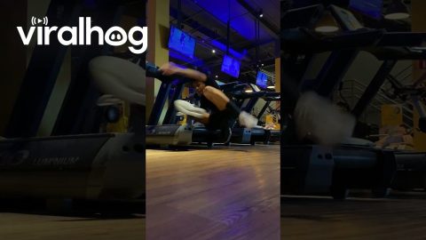 Treadmill Throws Him Back || ViralHog