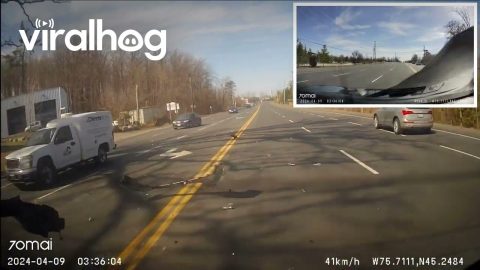 Rear End Collision Captured on Dashcam || ViralHog
