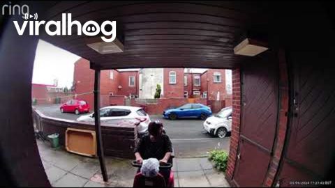 Nan Rolls Her Mobility Scooter Going Off Curb || ViralHog