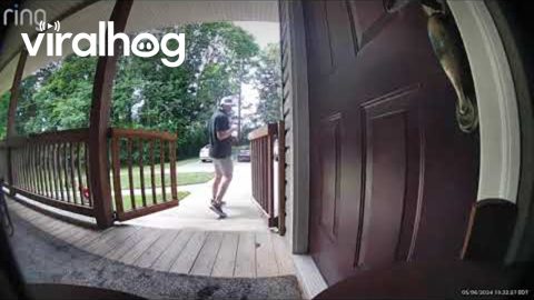 Snake Waits By The Front Door || ViralHog
