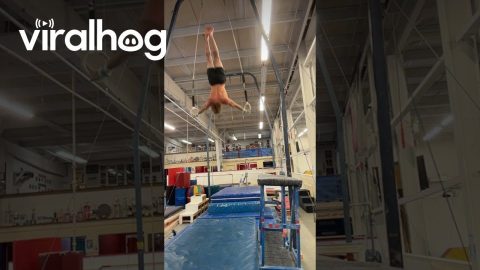 Gymnastics Routine Interrupted By Broken Ring || ViralHog